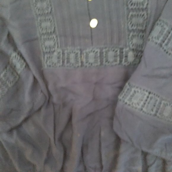 Cable & Gauge bohemian peasant blouse sz M - Picture 3 of 7